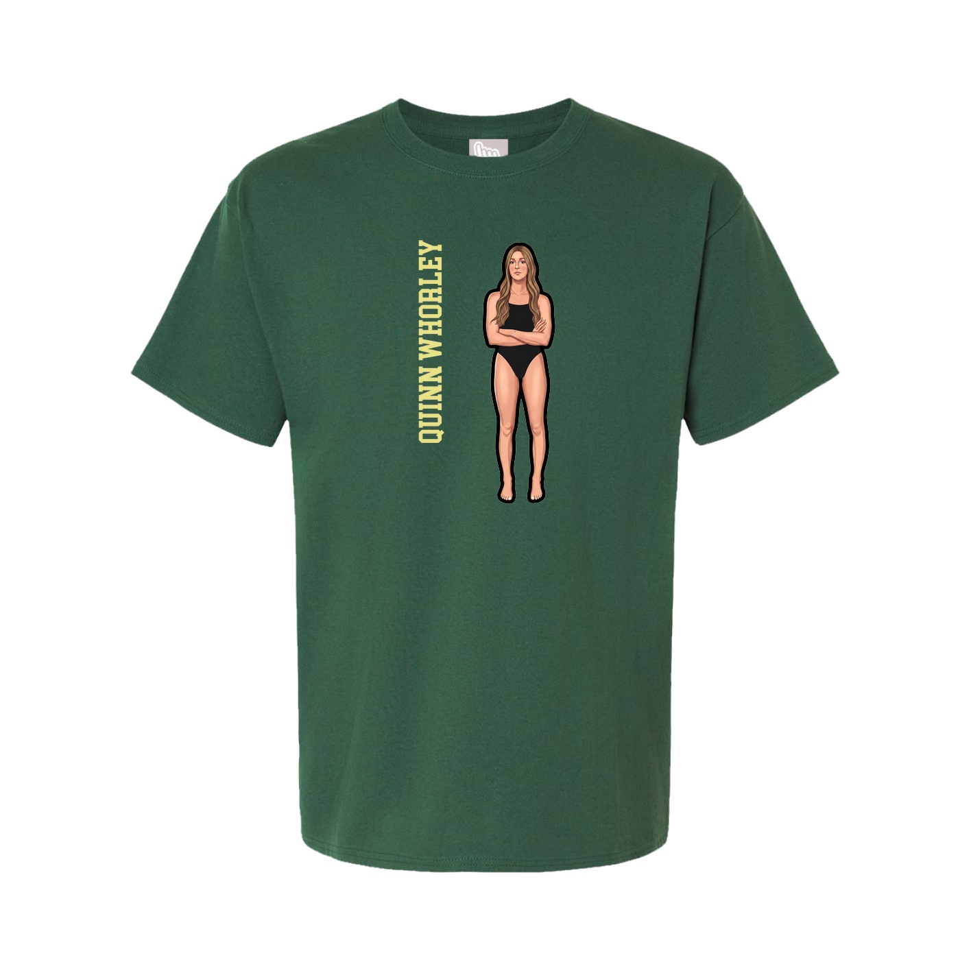 Youth Tee — Name Vertical in Green