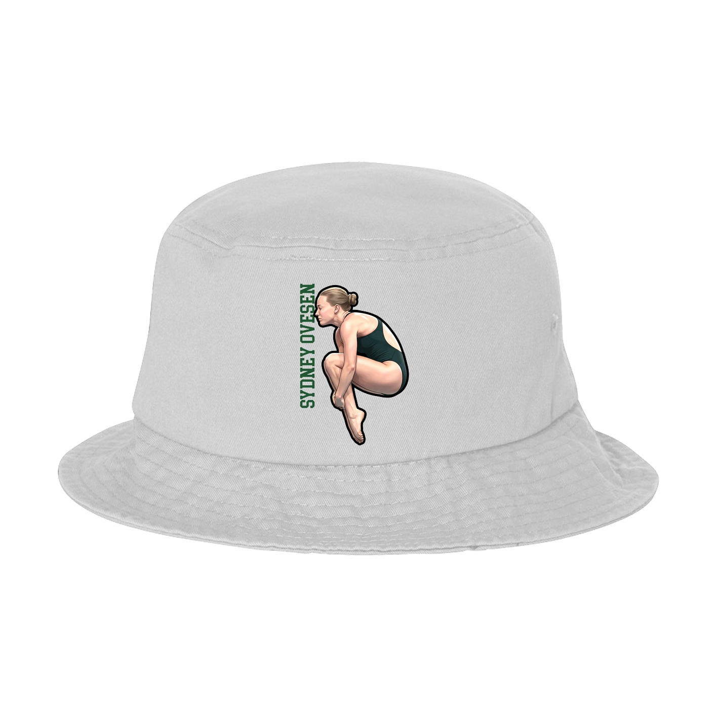 Bucket Cap — Name Vertical in White