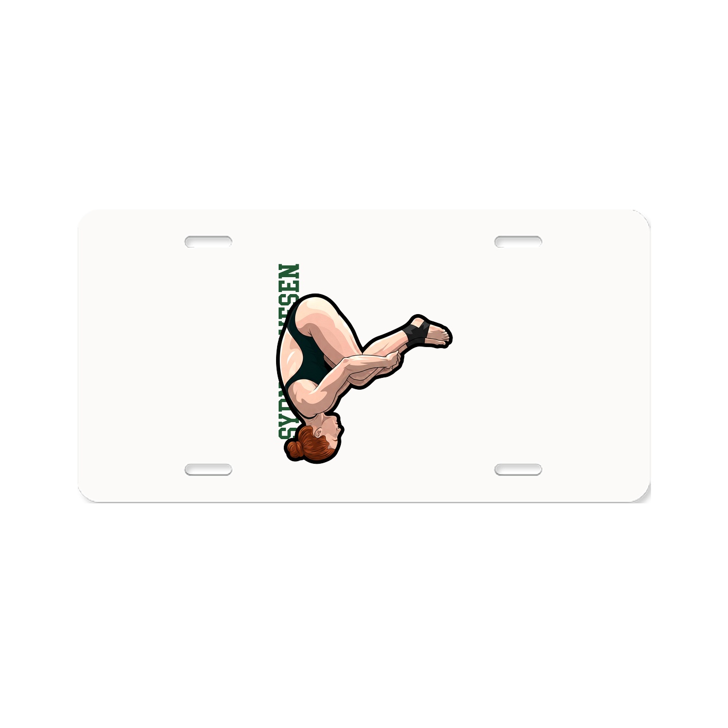 License Plate — Name Vertical in Classic