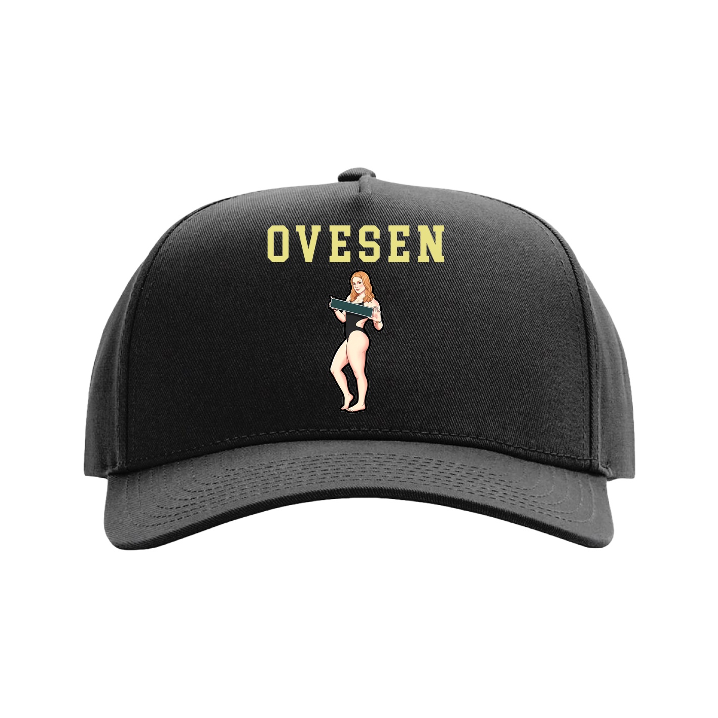Full Fabric Five-Panel Champ Cap — Shirsey in Black