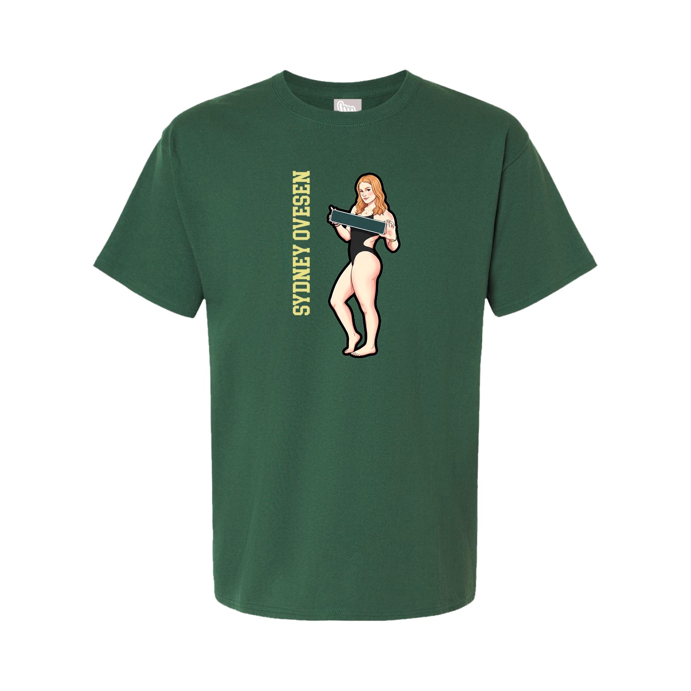 Youth Tee — Name Vertical in Green