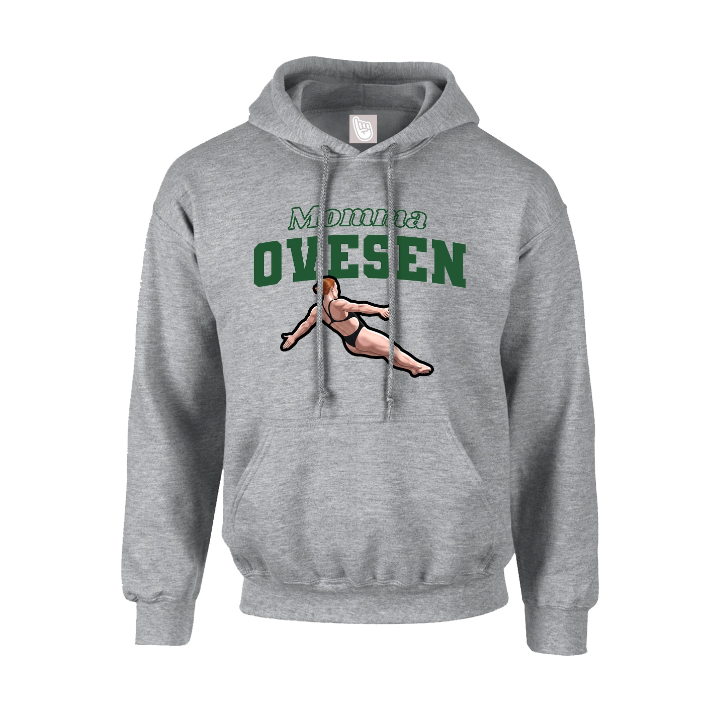 Youth Hoodie — Mothers Day Block in Grey