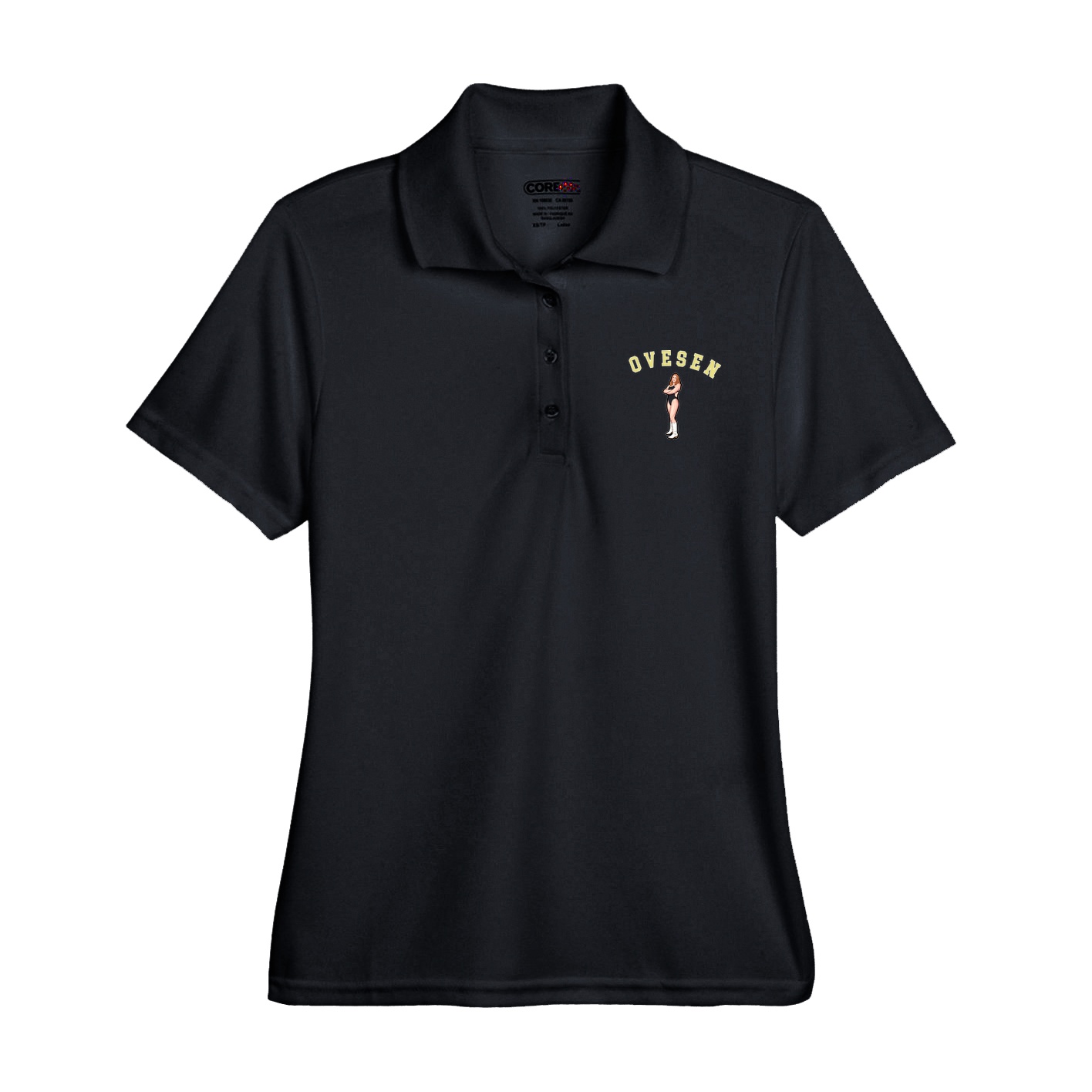 Womens Performance Polo — Shirsey Arch in Black