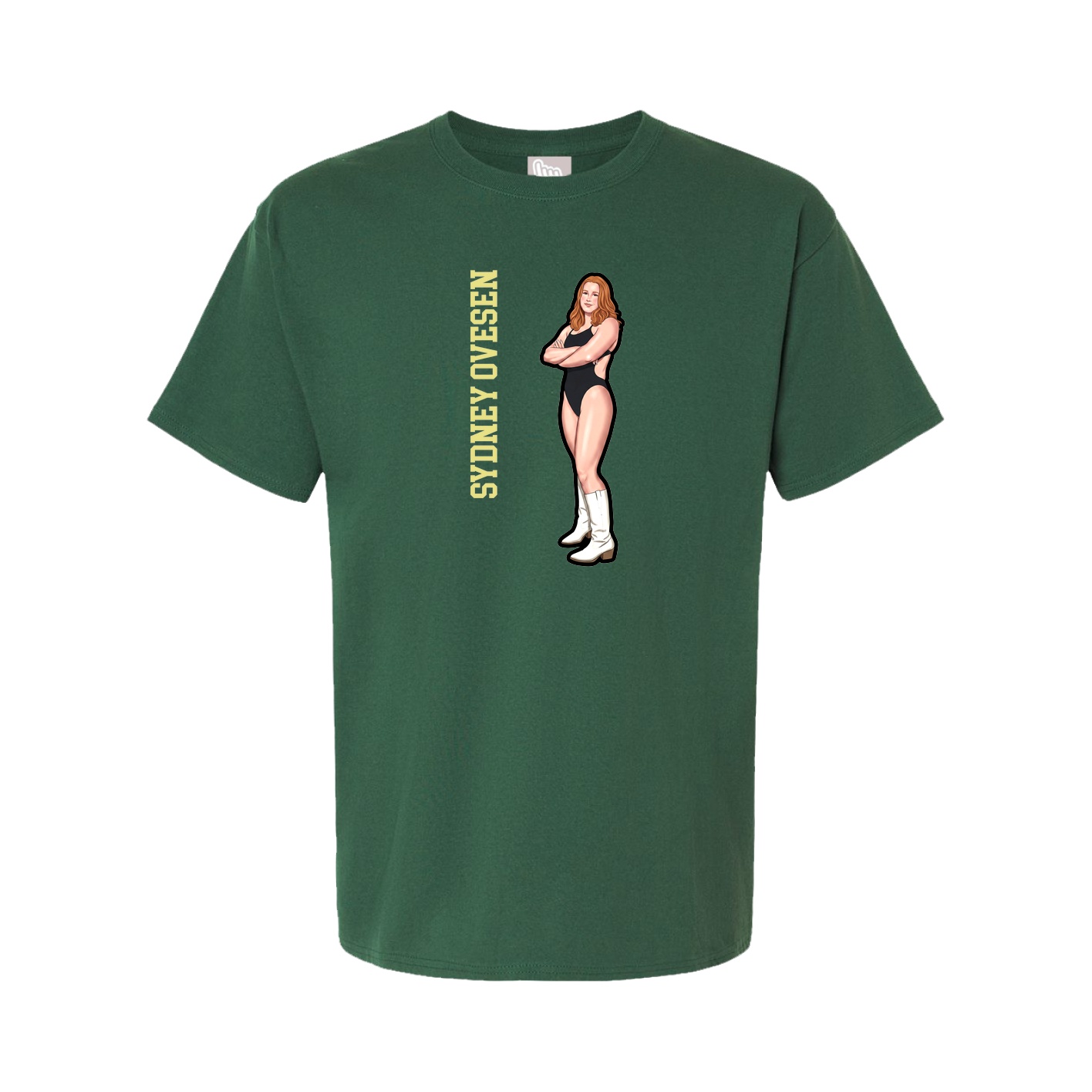 Youth Tee — Name Vertical in Green