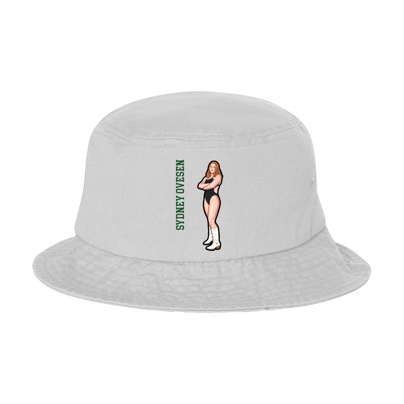 Bucket Cap — Name Vertical in White