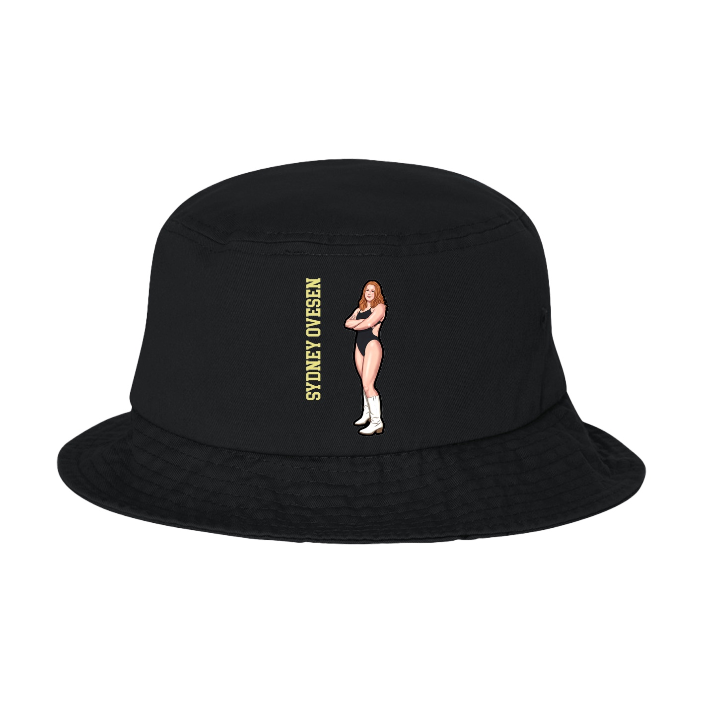 Bucket Cap — Name Vertical in Black