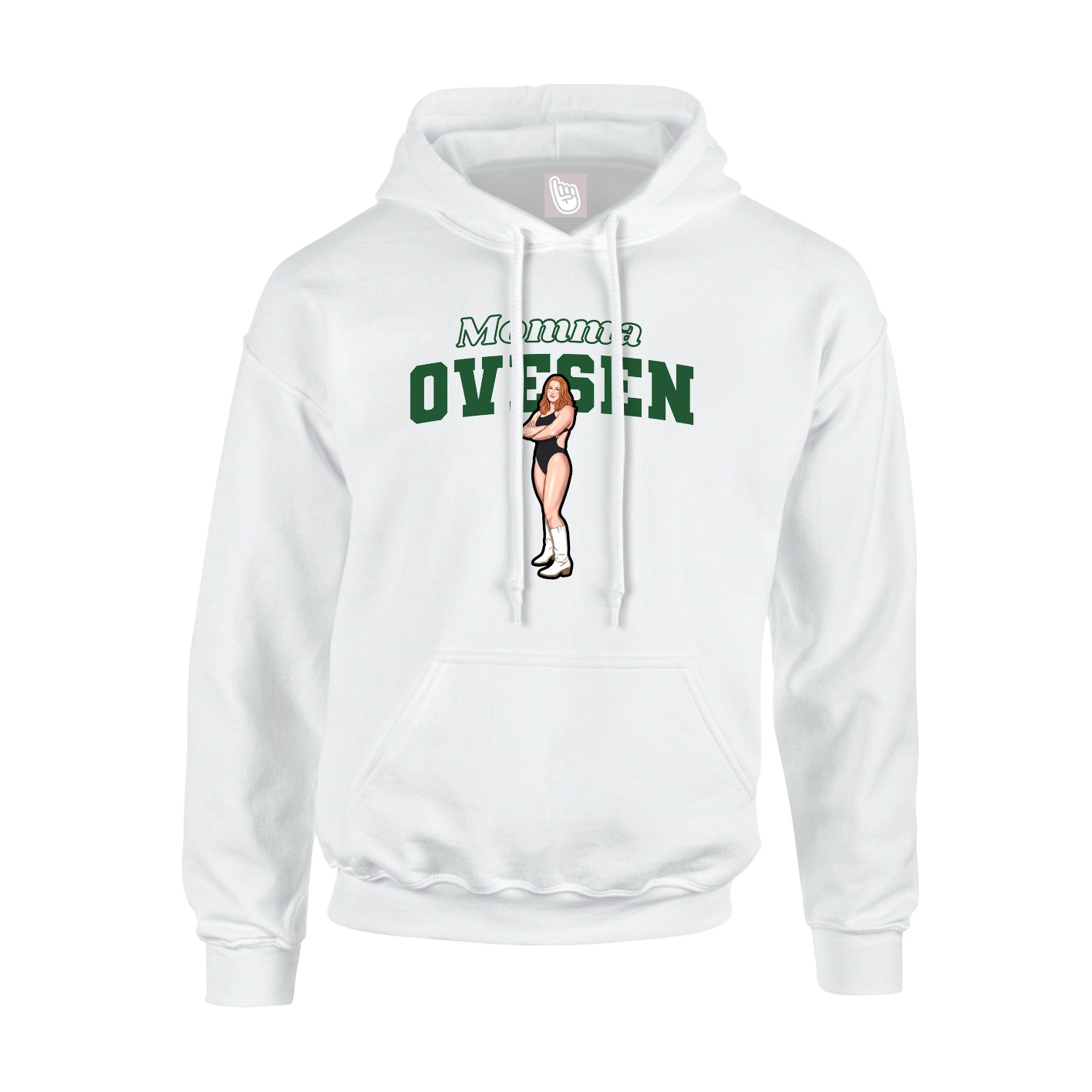 Youth Hoodie — Mothers Day Block in White