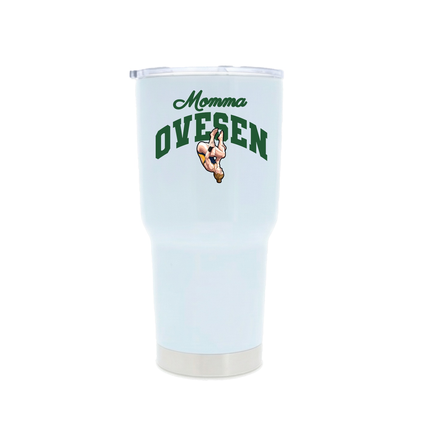 30oz Stainless Steel Tumbler — Mothers Day Arch in White