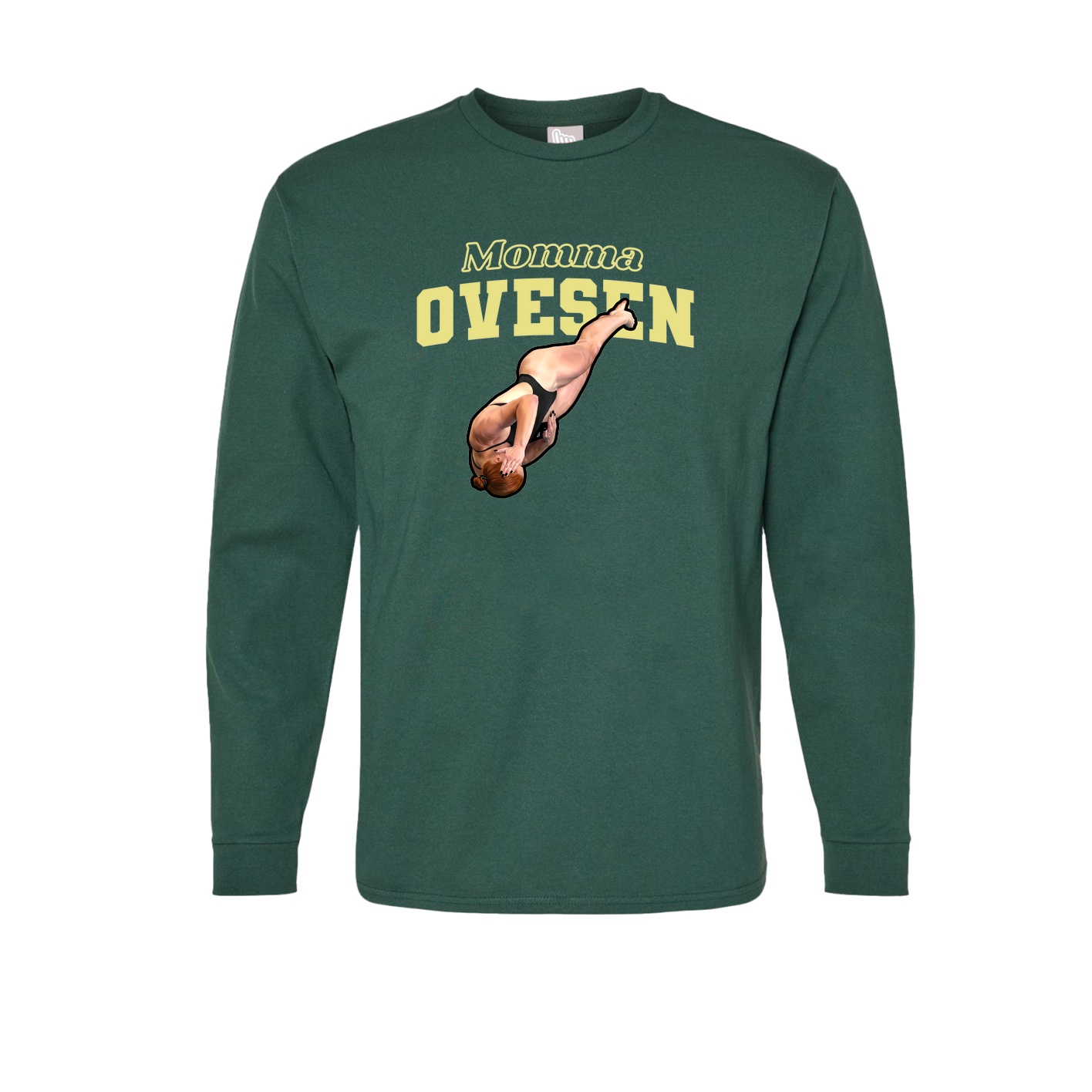 Long Sleeve Tee — Mothers Day Block in Green