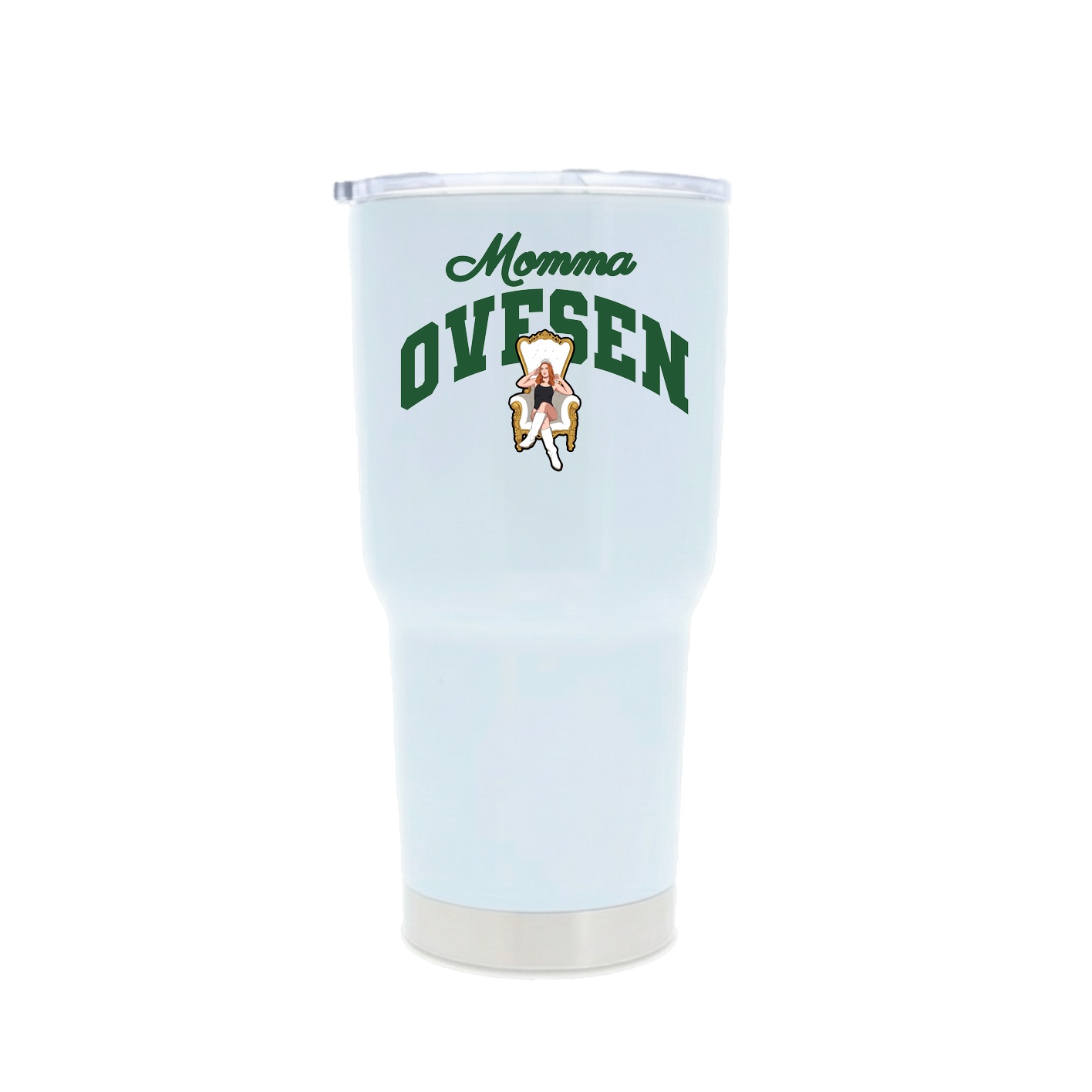 30oz Stainless Steel Tumbler — Mothers Day Arch in White