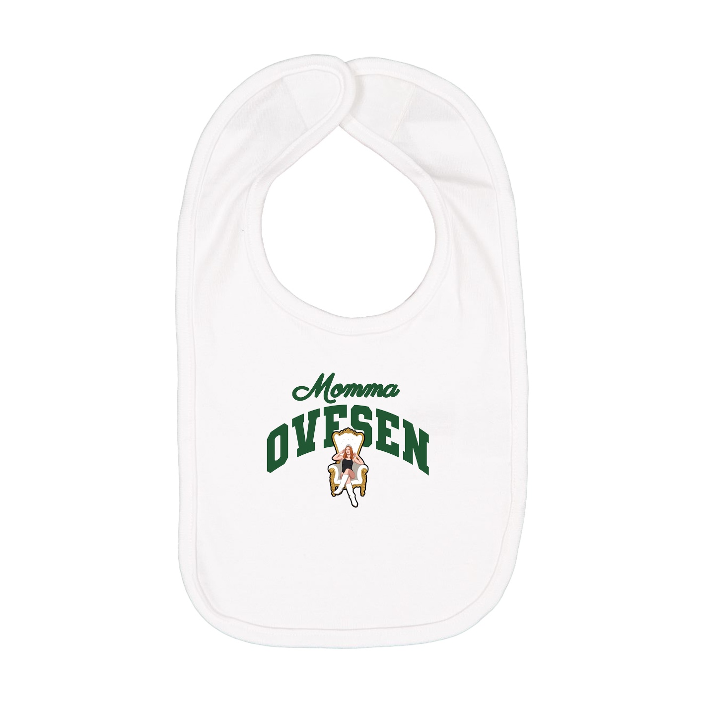 Infant Bib — Mothers Day Arch in White