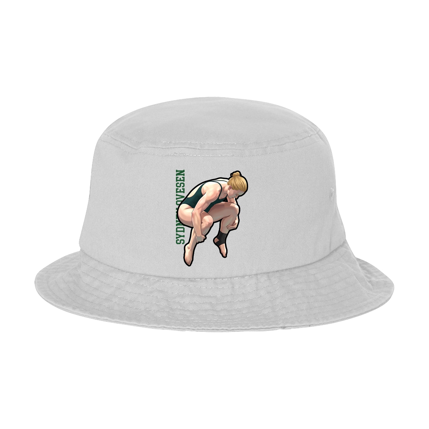 Bucket Cap — Name Vertical in White
