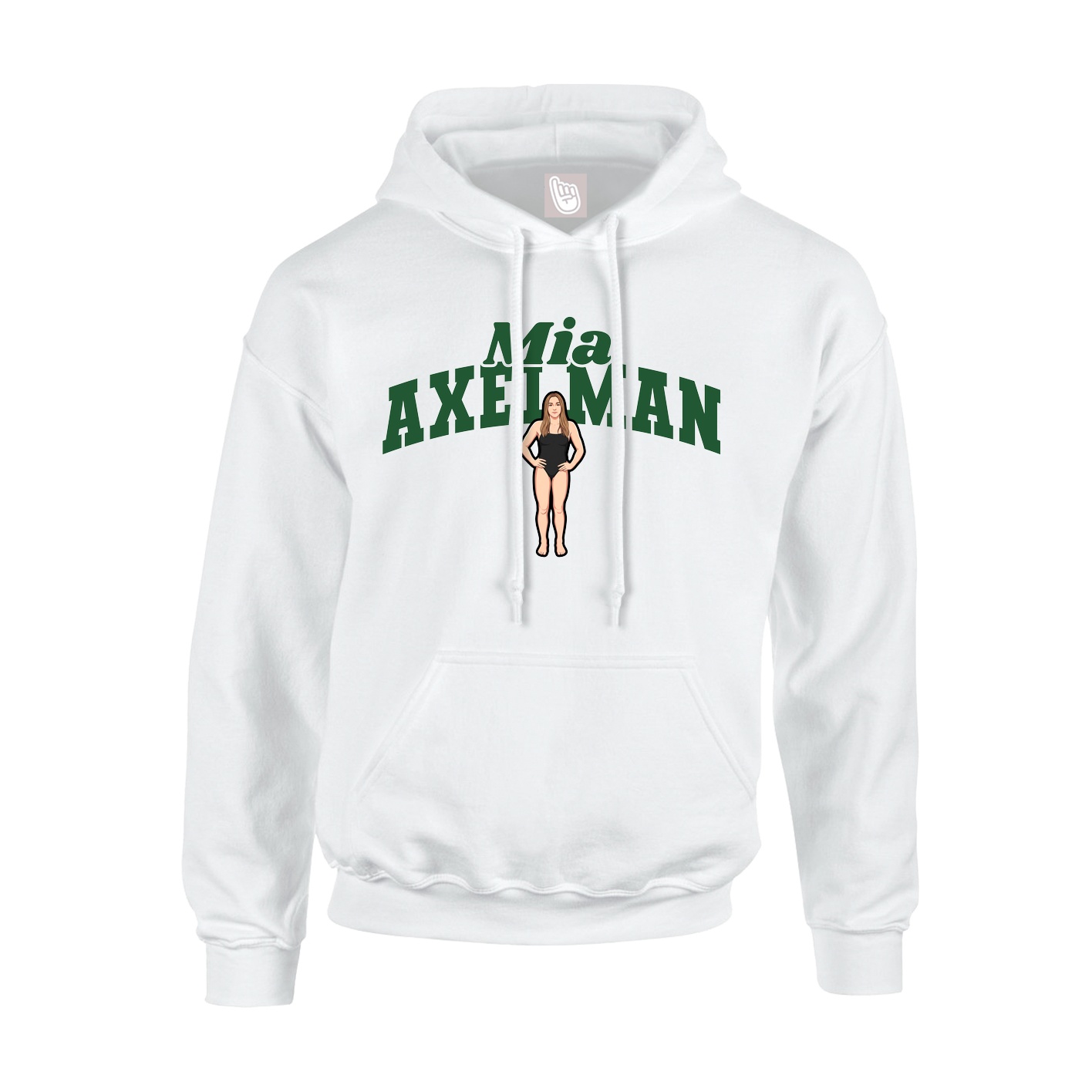 Youth Hoodie — Signature Arch in White