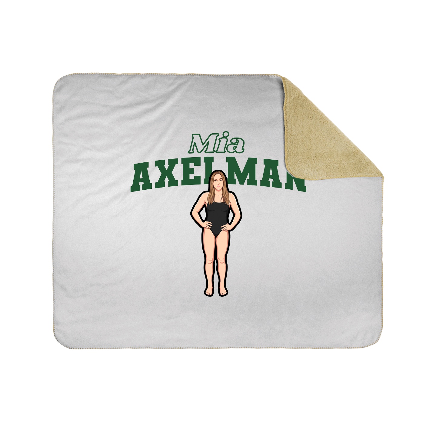Throw Blanket — Name Arch in White
