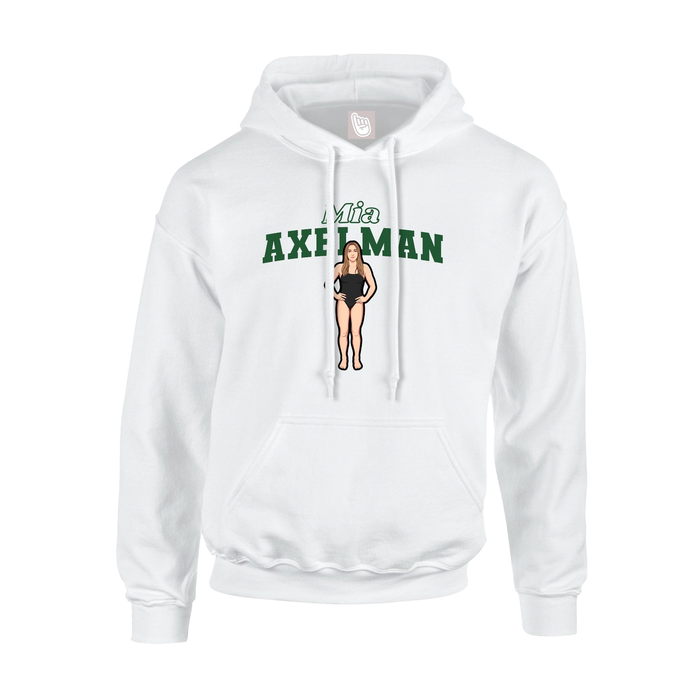 Hoodie — Name Arch in White