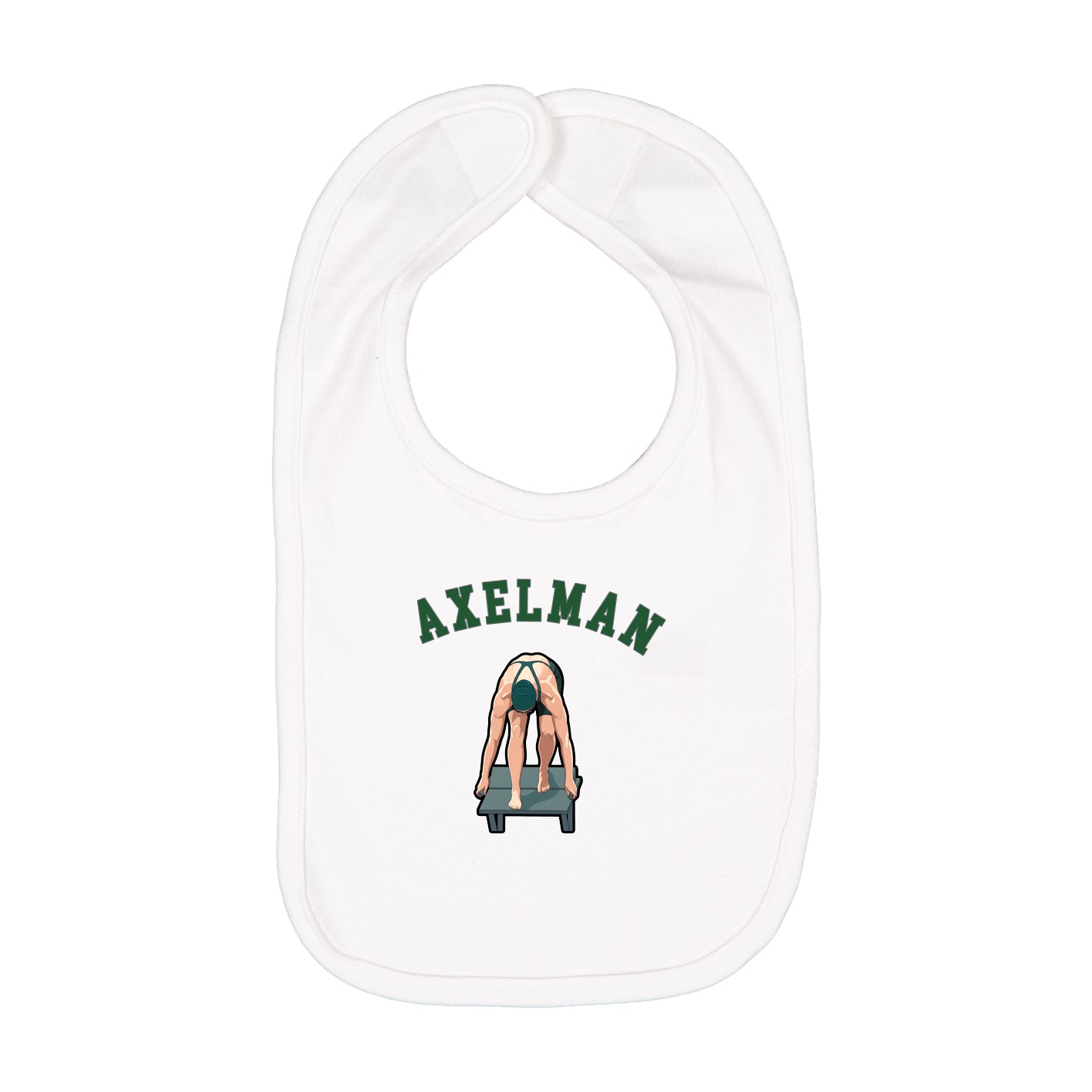 Infant Bib — Shirsey Arch in White