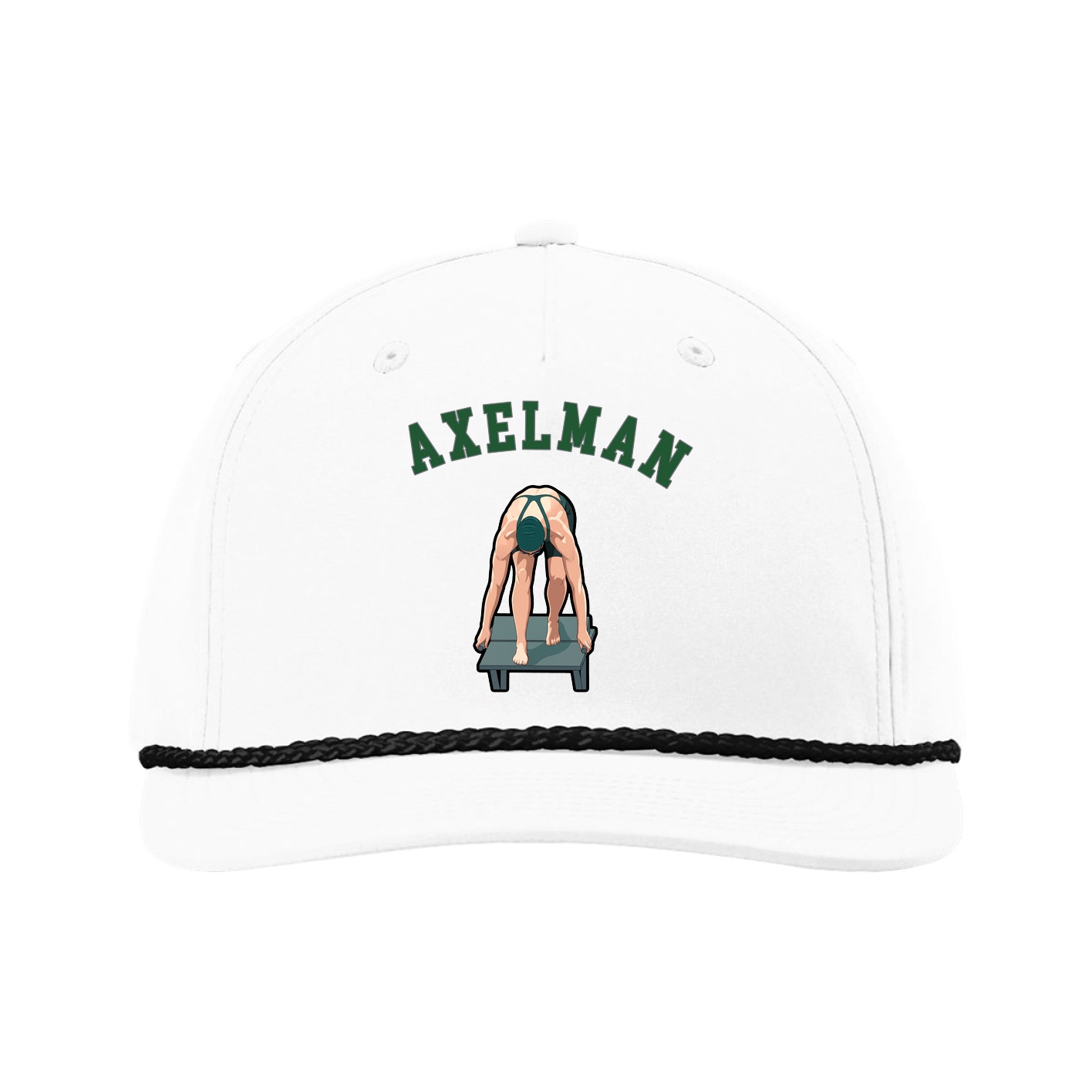 Five-Panel Classic Rope Cap — Shirsey Arch in White