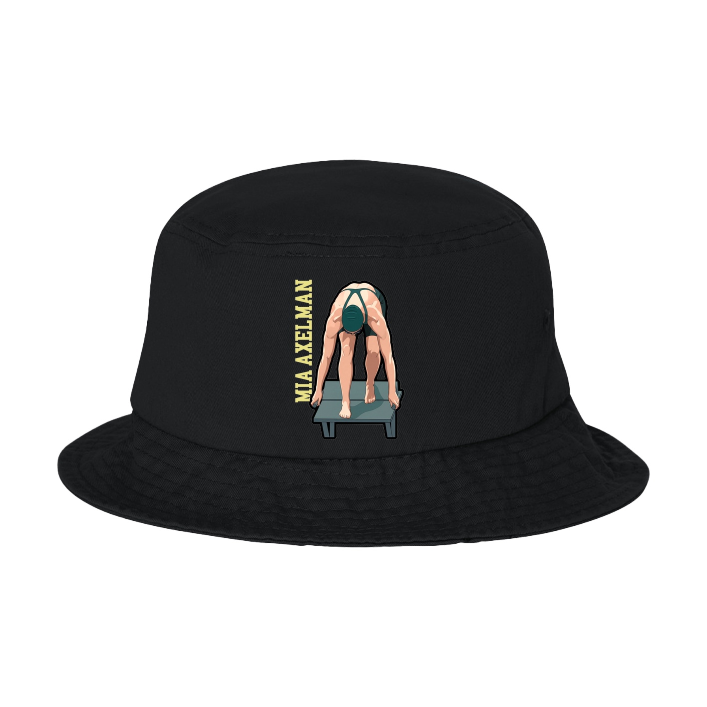 Bucket Cap — Name Vertical in Black