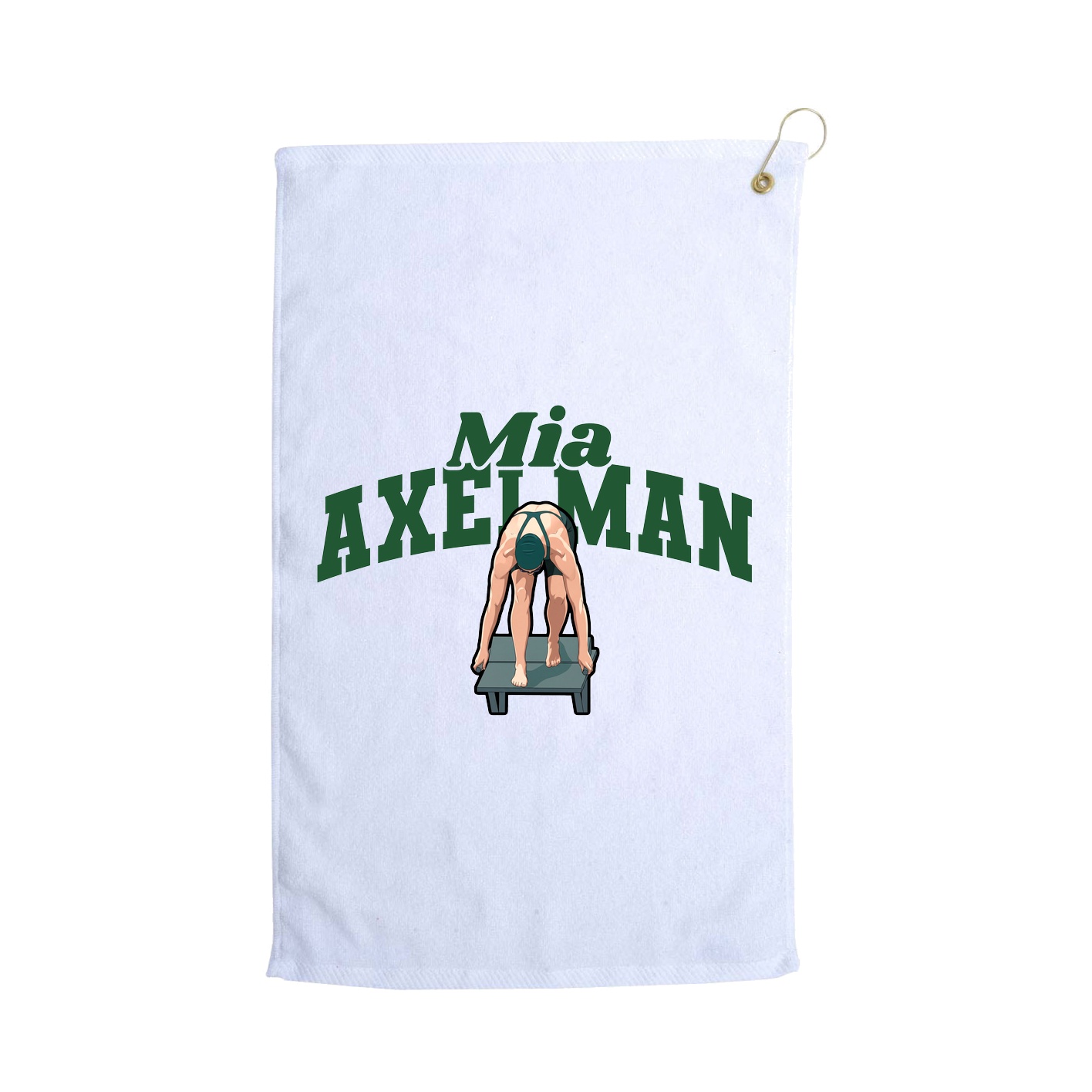 Golf Towel — Signature Arch in White