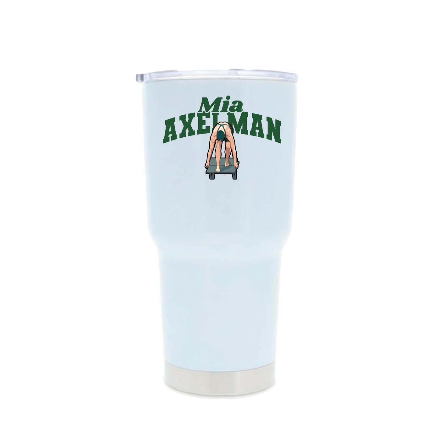 30oz Stainless Steel Tumbler — Signature Arch in White