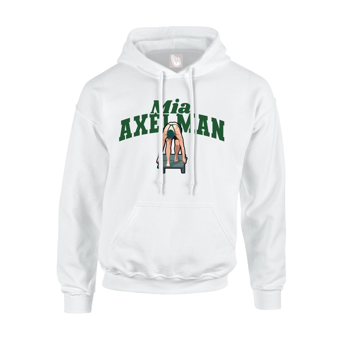 Youth Hoodie — Signature Arch in White