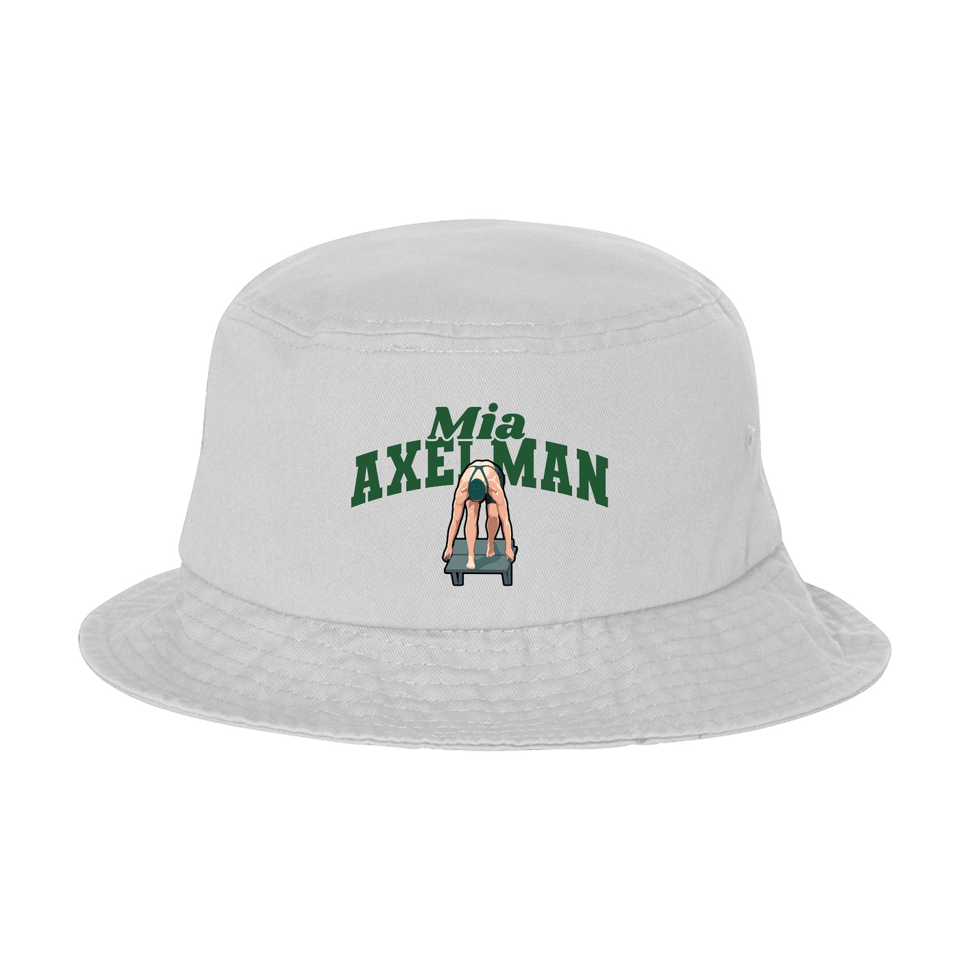 Bucket Cap — Signature Arch in White