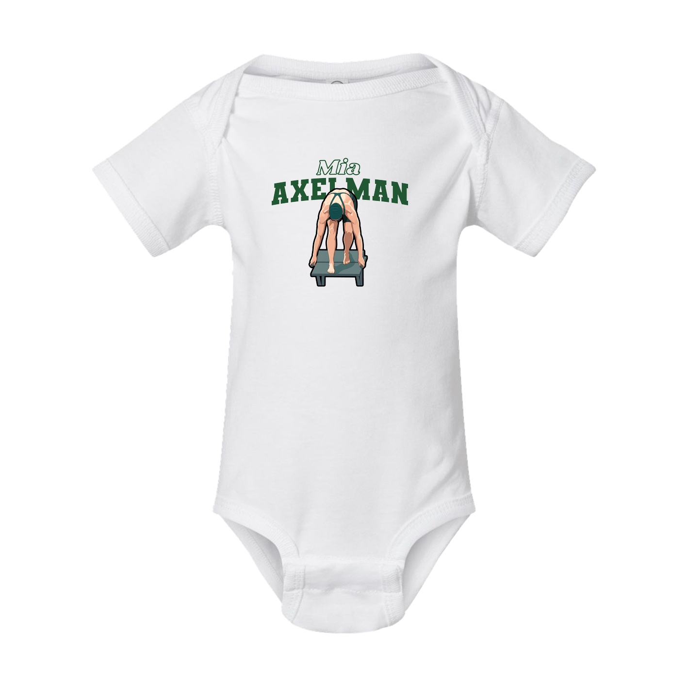 Baby Onesie — Name Arch in White
