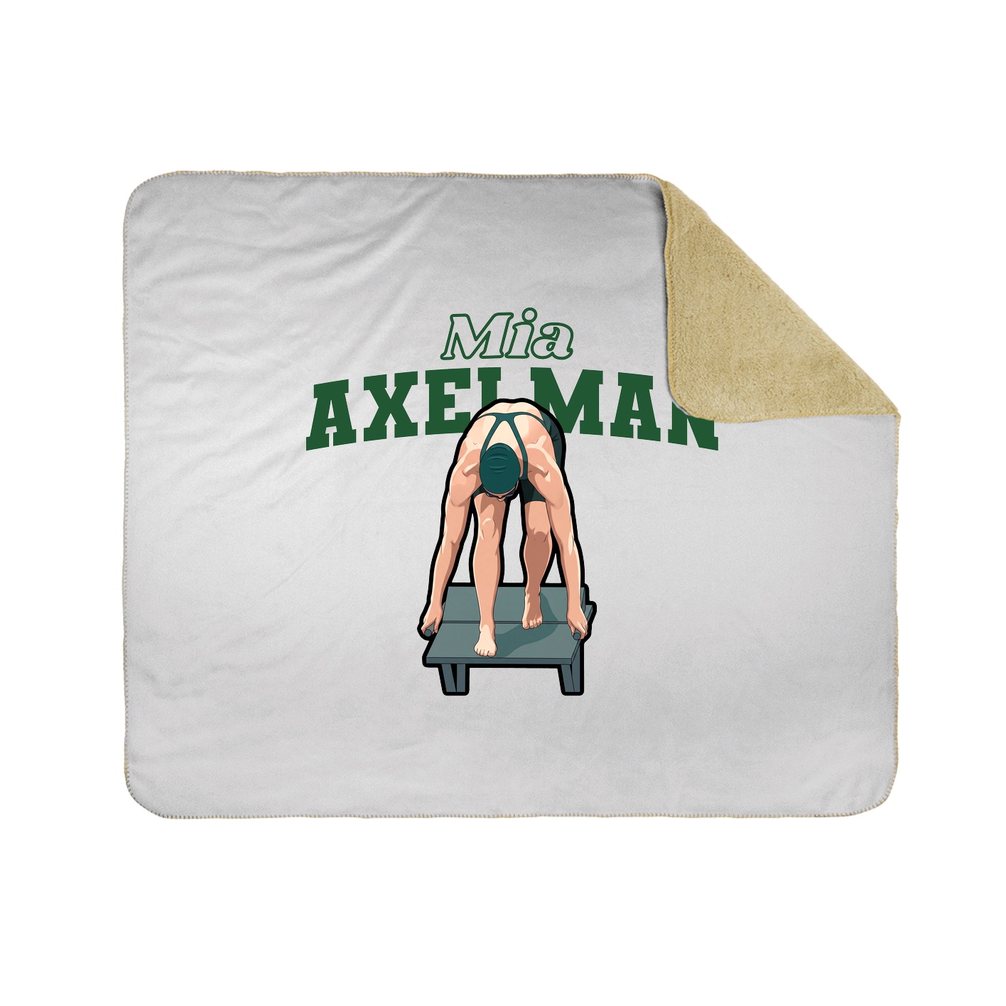 Throw Blanket — Name Arch in White