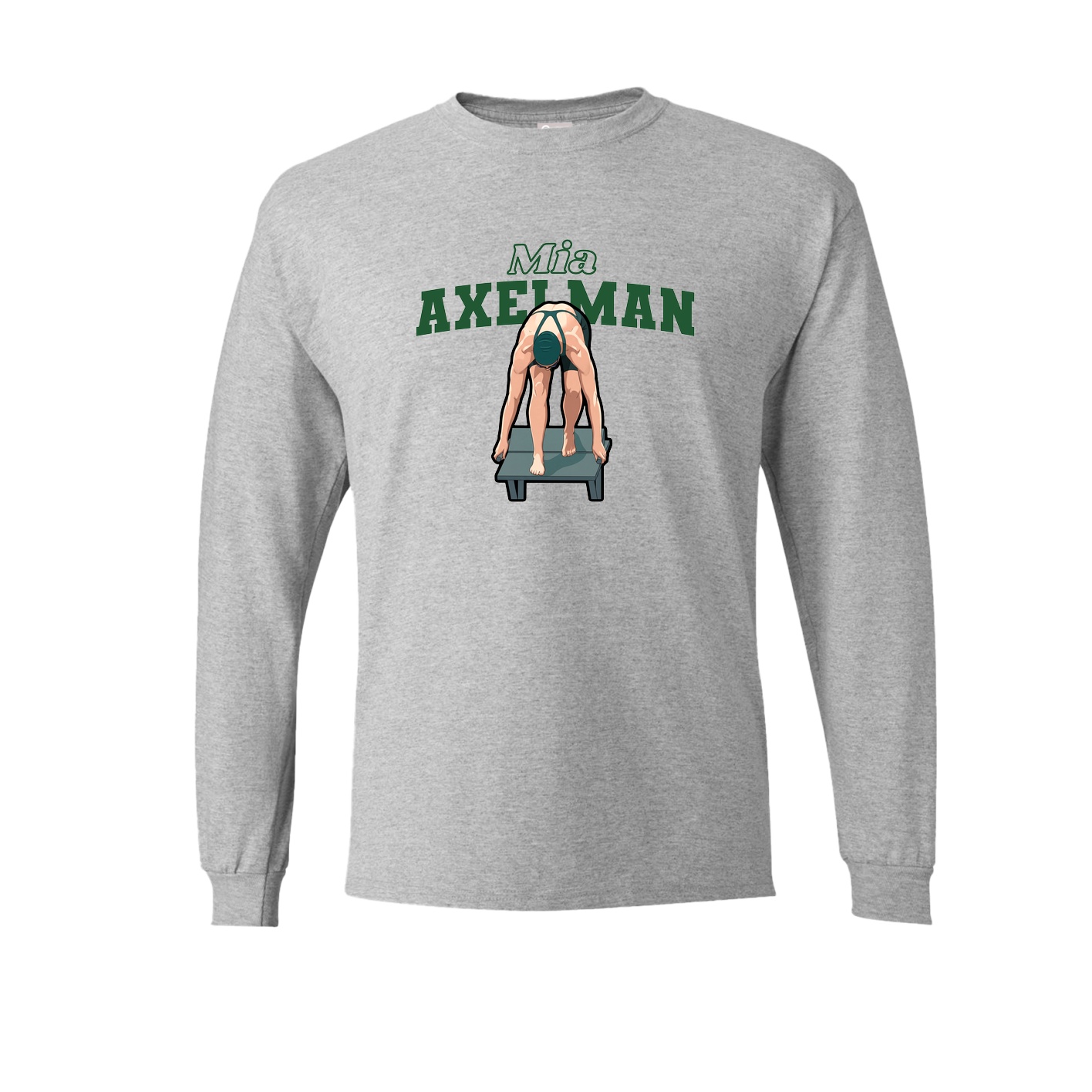 Long Sleeve Tee — Name Arch in Grey