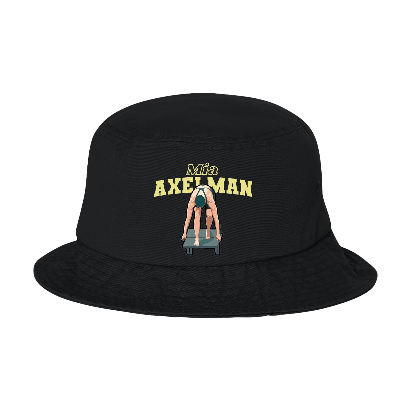 Bucket Cap — Name Arch in Black