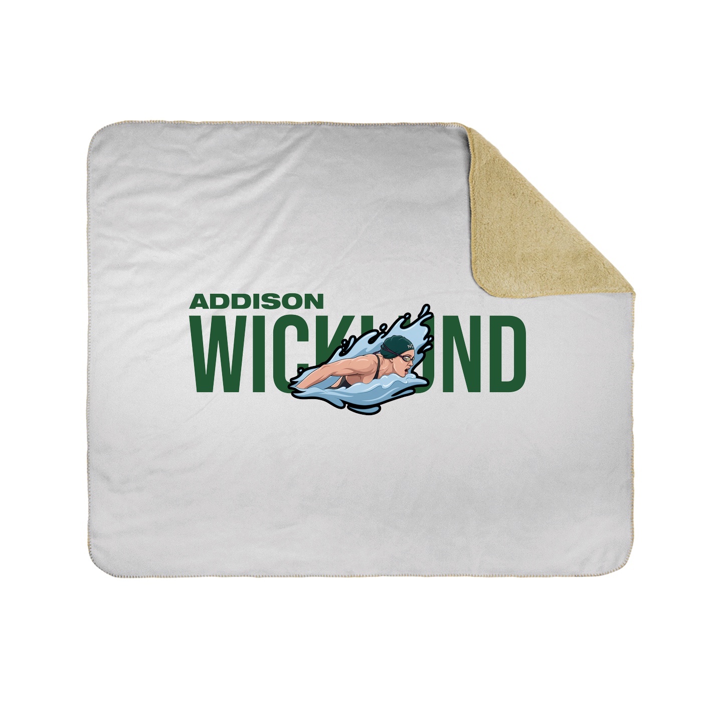 Throw Blanket — Player Name in White