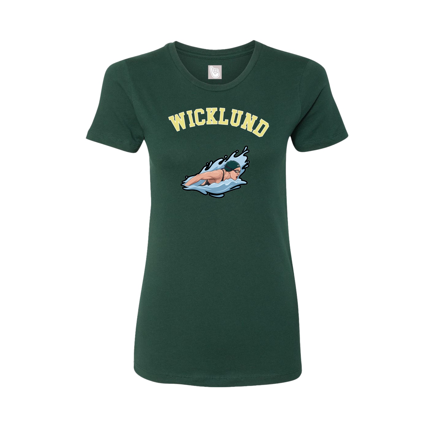 Fitted Women's Tee — Shirsey Arch in Green