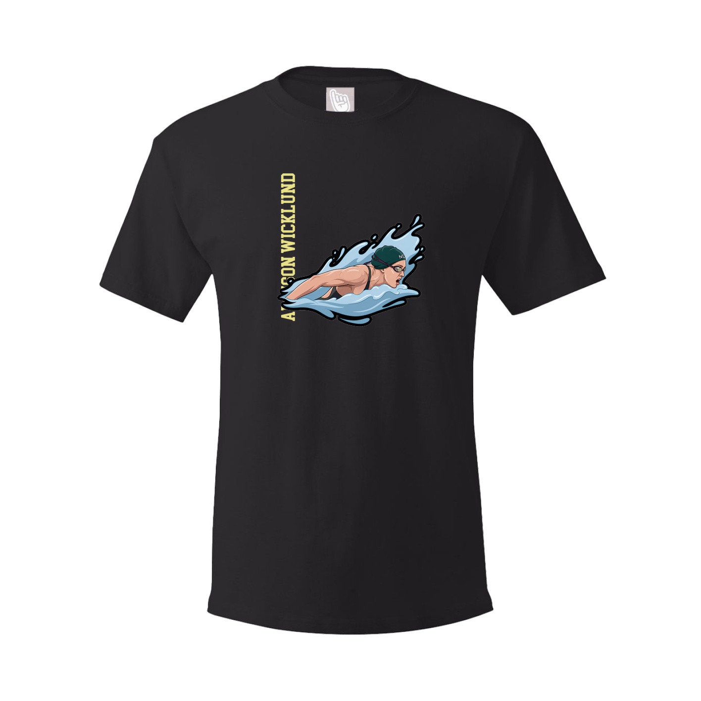 Tee — Name Vertical in Black