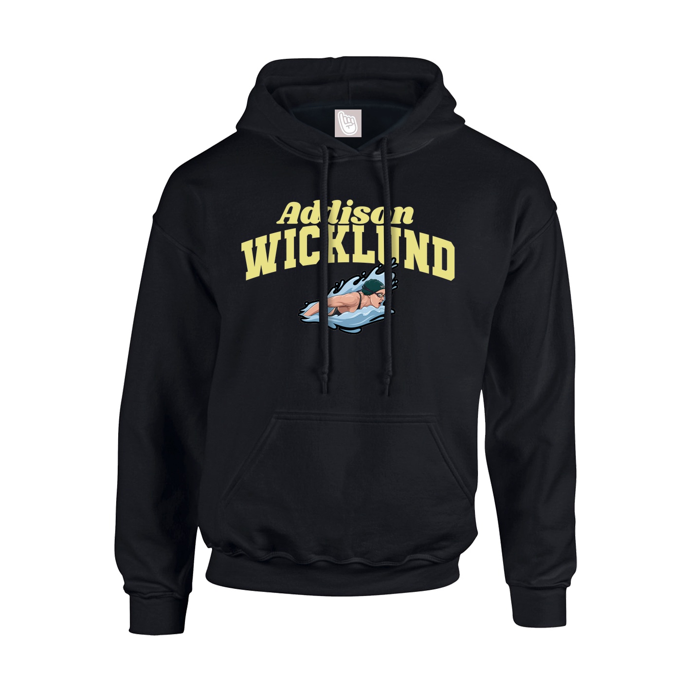 Youth Hoodie — Signature Arch in Black