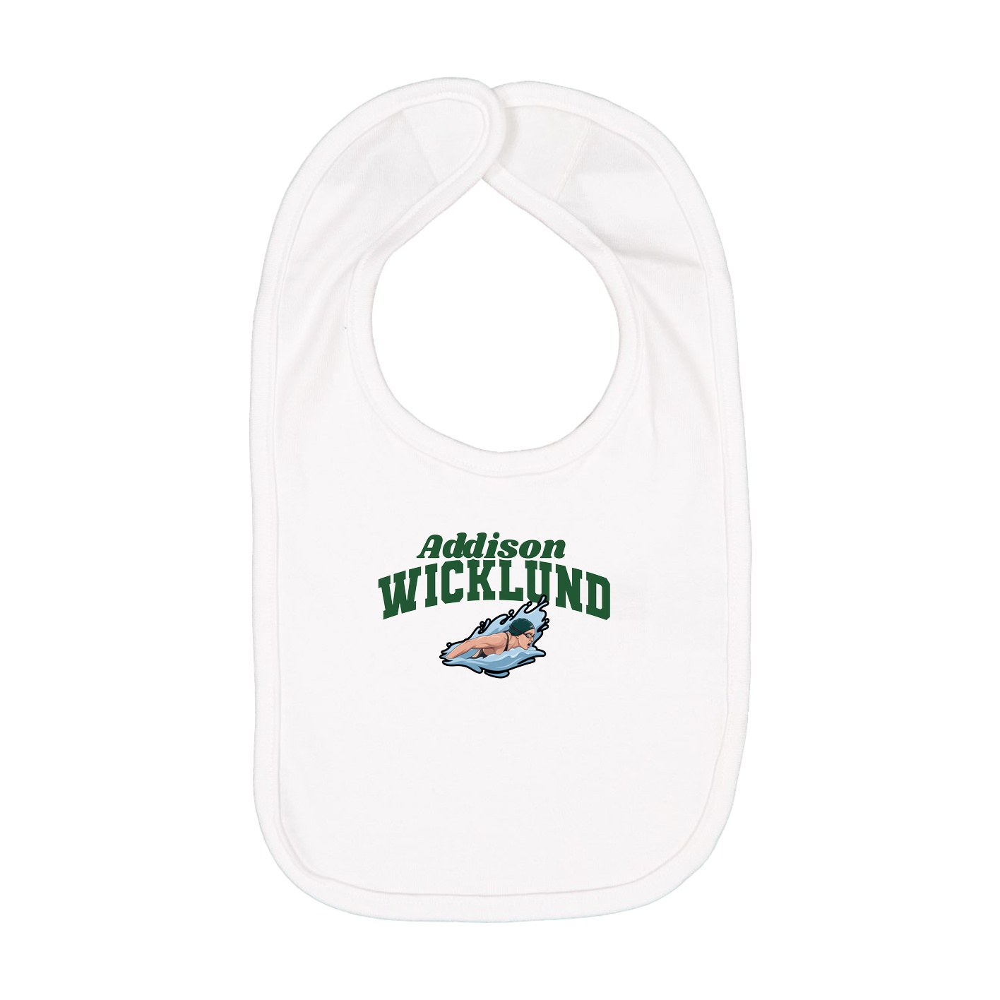 Infant Bib — Signature Arch in White