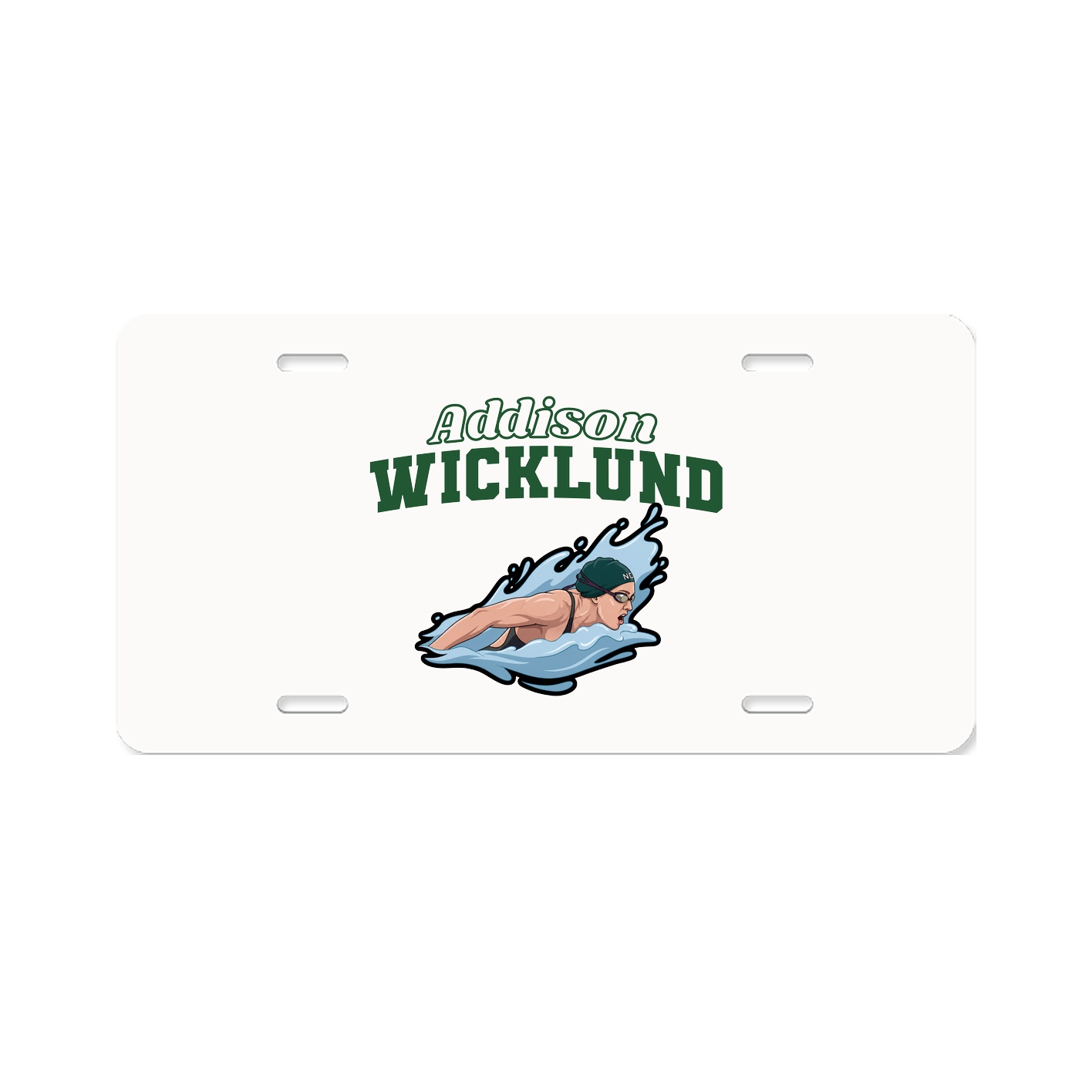 License Plate — Name Arch in Classic