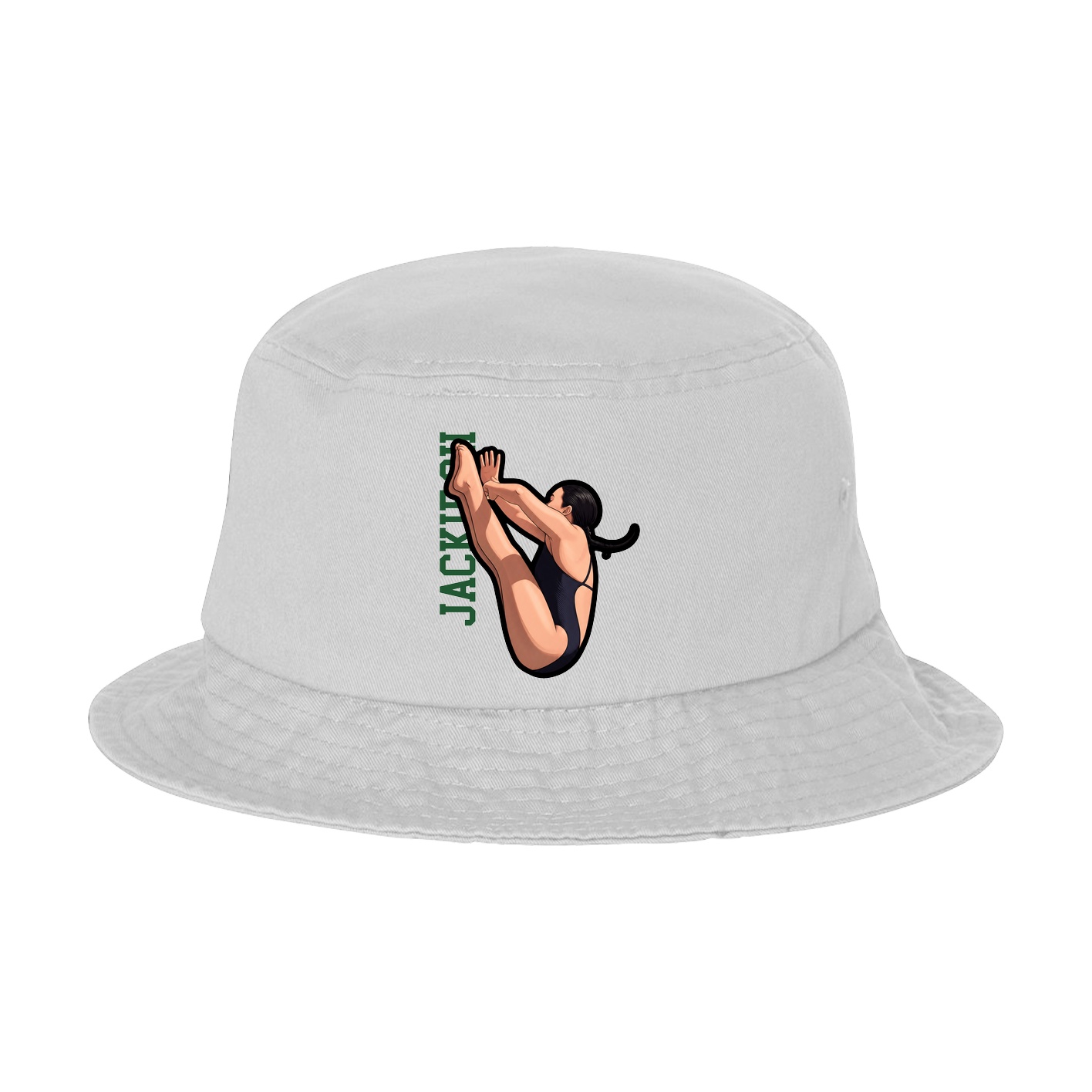 Bucket Cap — Name Vertical in White