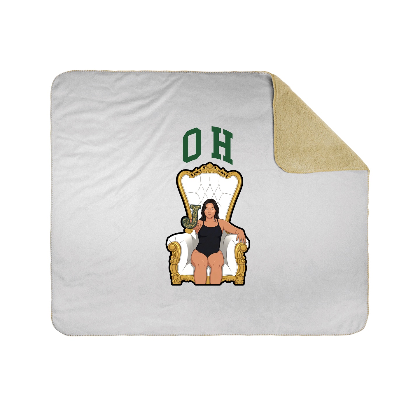 Throw Blanket — Shirsey in White