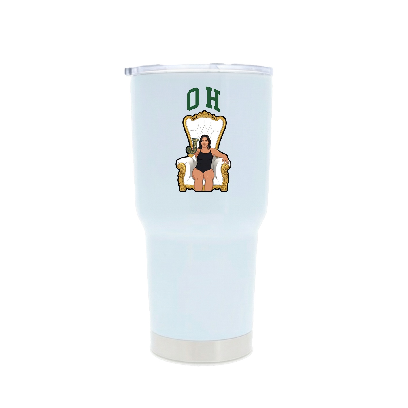 30oz Stainless Steel Tumbler — Shirsey in White