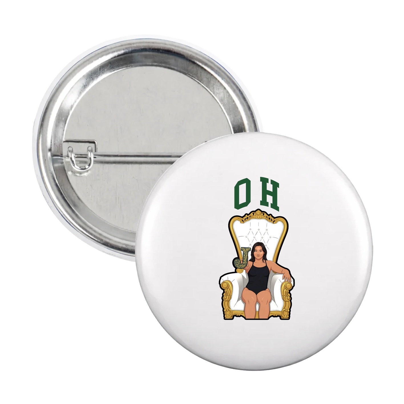 Game Day Button — Shirsey in White