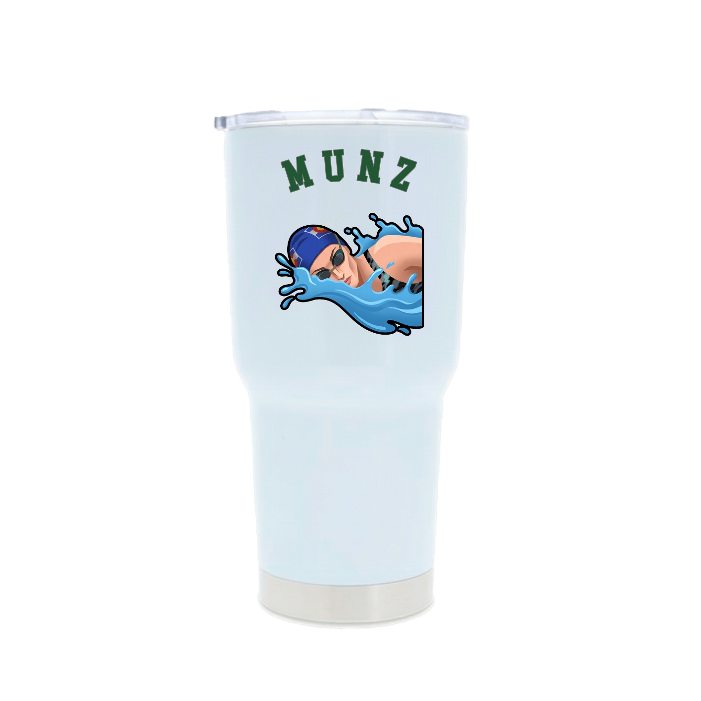 30oz Stainless Steel Tumbler — Shirsey Arch in White