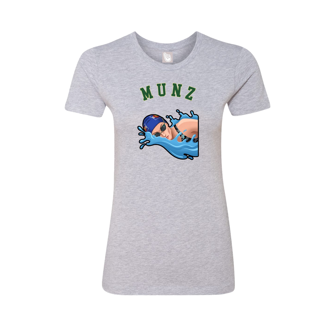 Fitted Women's Tee — Shirsey Arch in Grey
