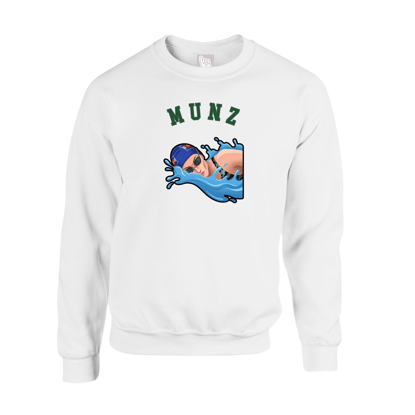 Fleece Crew — Shirsey Arch in White