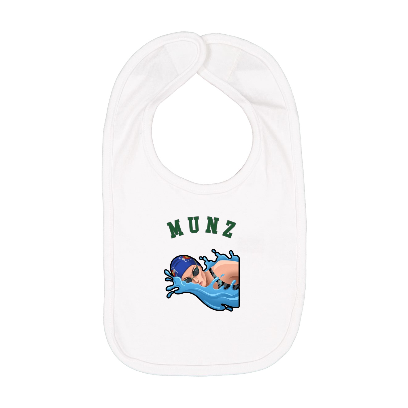 Infant Bib — Shirsey Arch in White