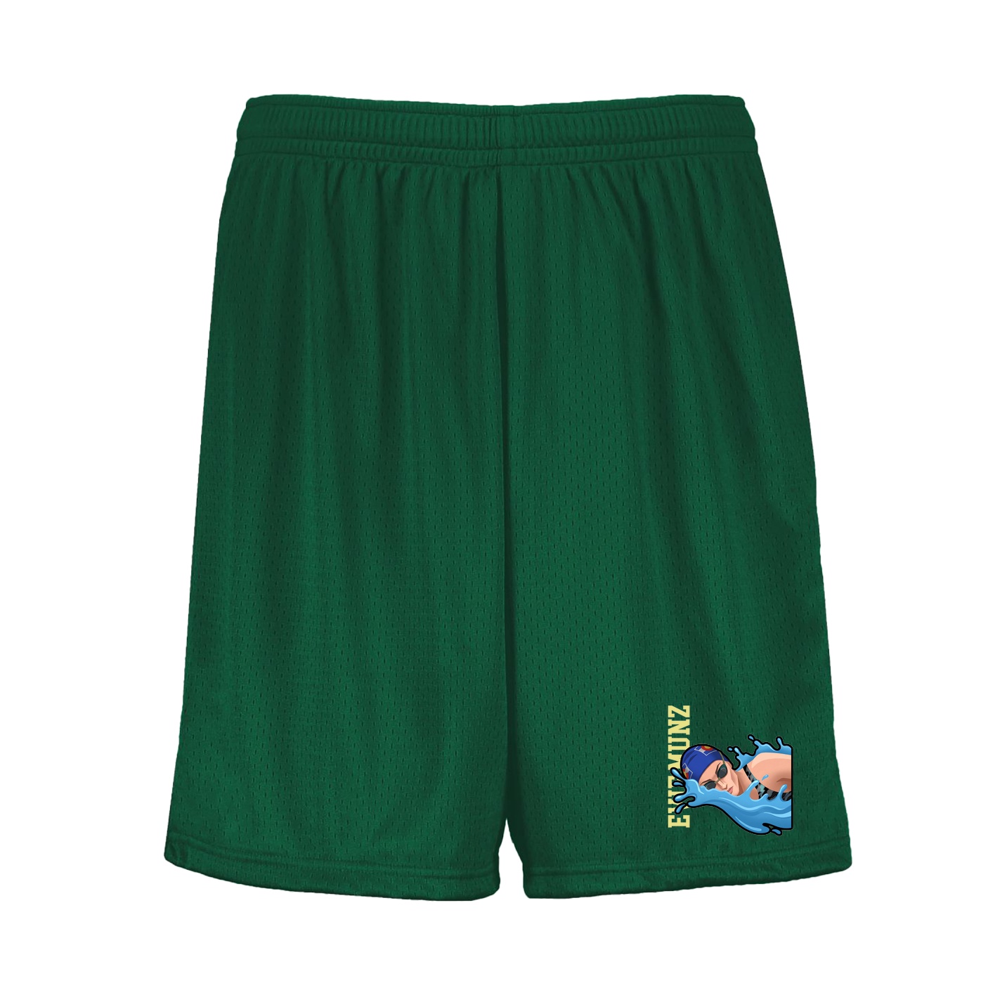 Shorts — Name Vertical in Green