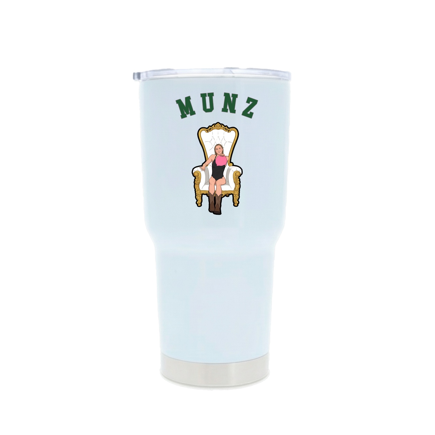 30oz Stainless Steel Tumbler — Shirsey Arch in White