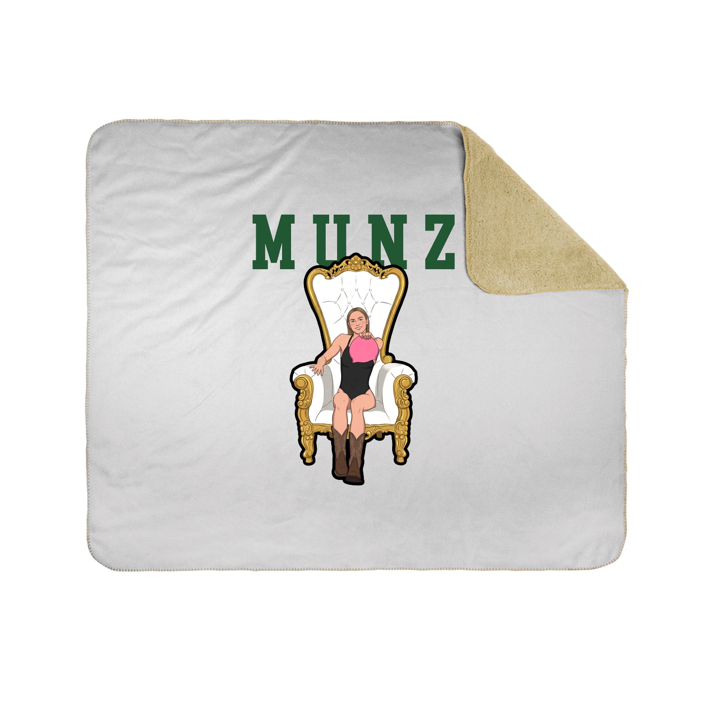 Throw Blanket — Shirsey in White