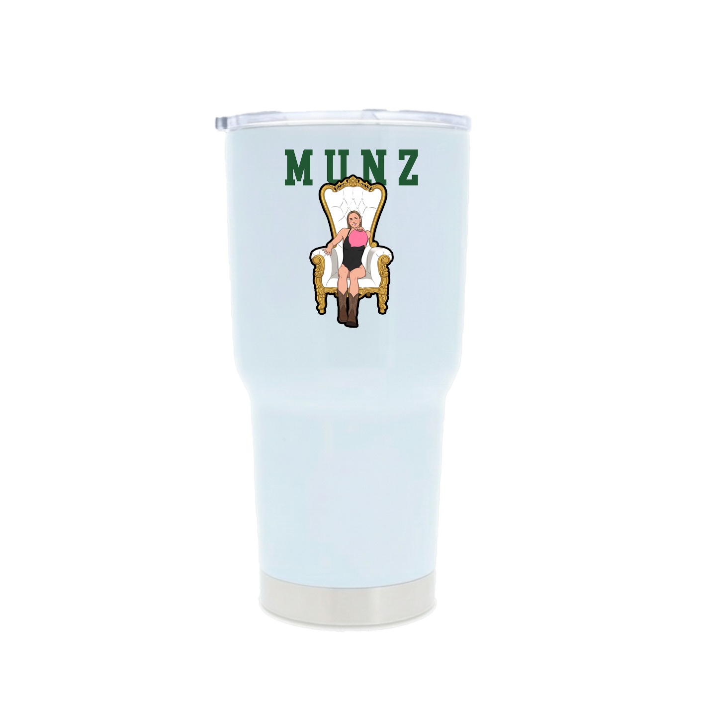 30oz Stainless Steel Tumbler — Shirsey in White