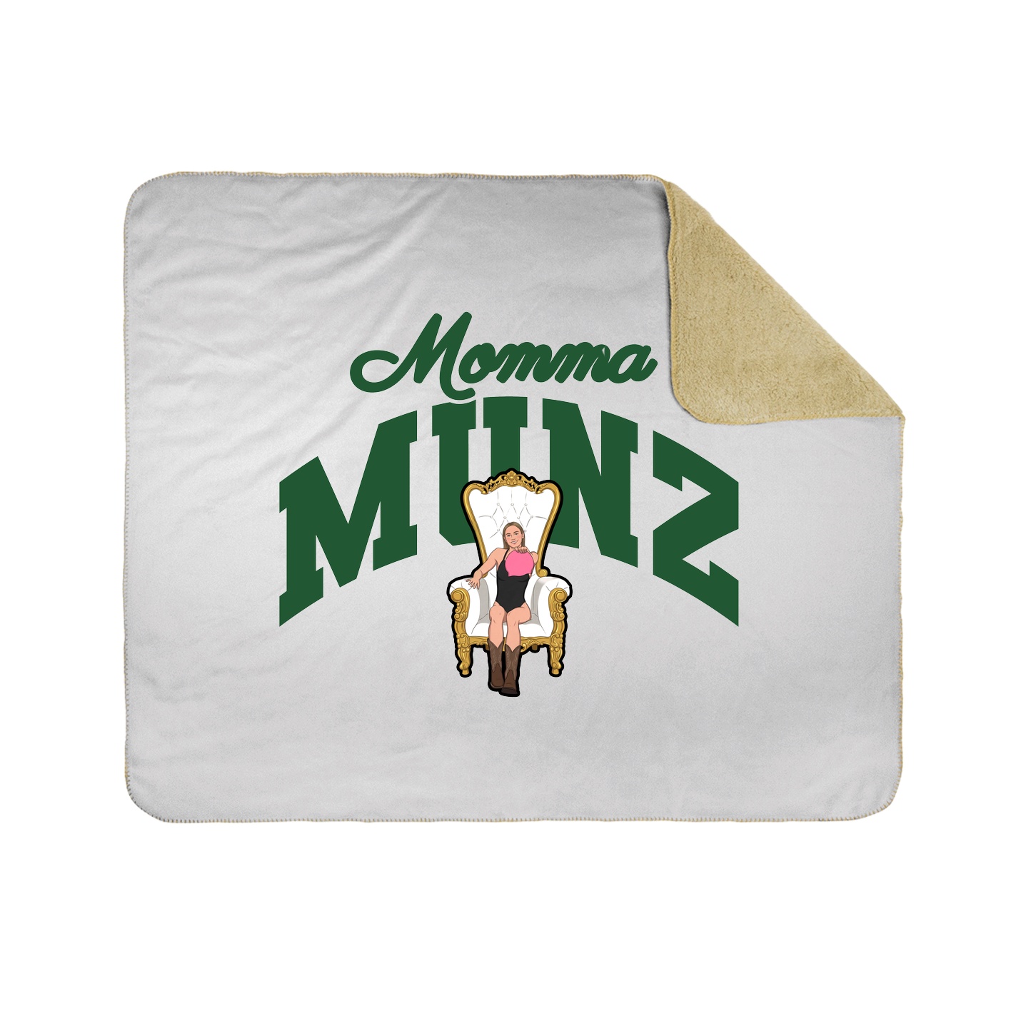 Throw Blanket — Mothers Day Arch in White
