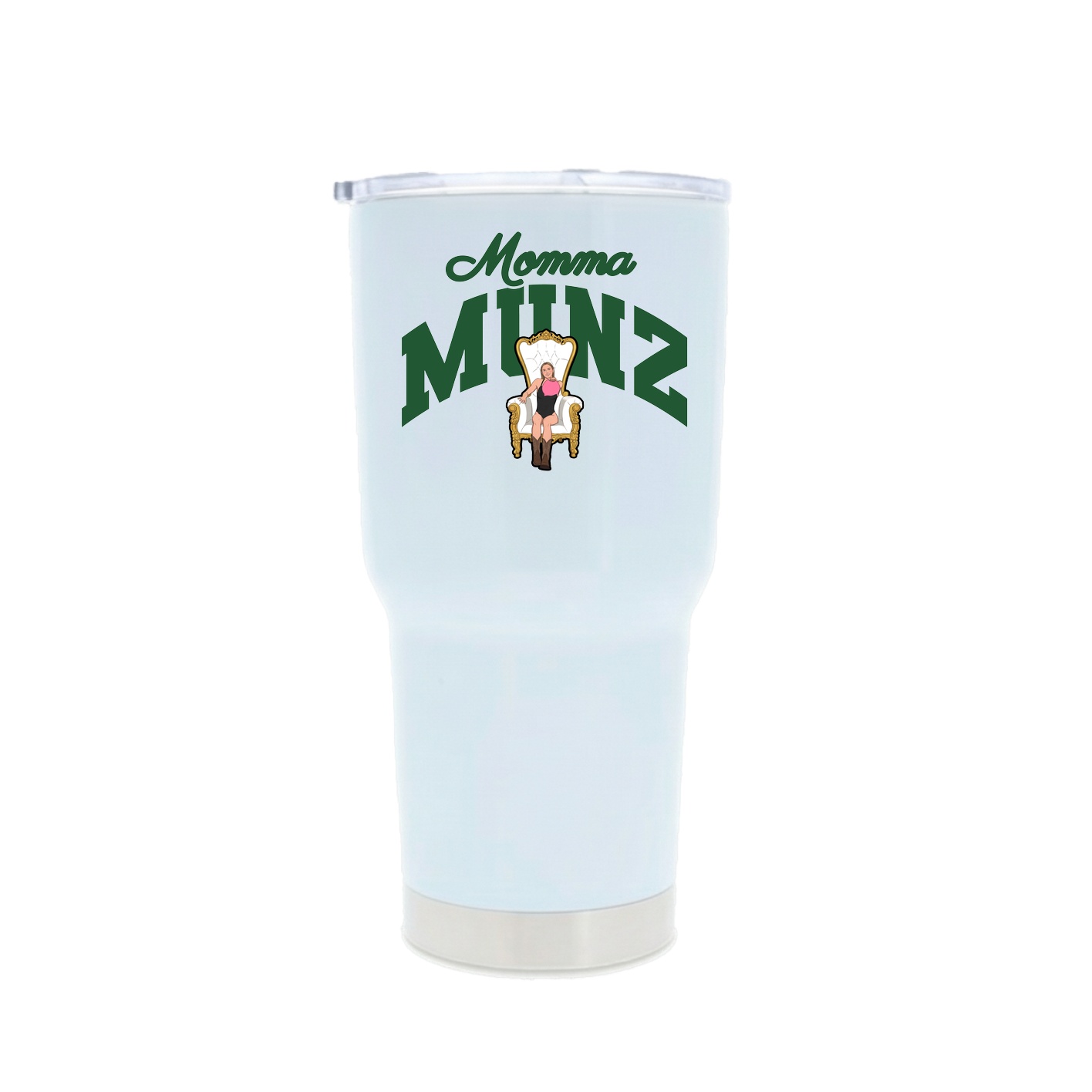 30oz Stainless Steel Tumbler — Mothers Day Arch in White